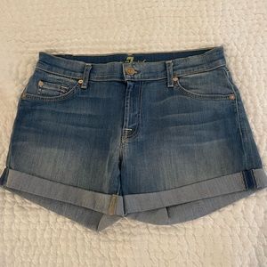 7 for All Mankind Jean Shorts 28